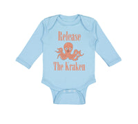 Long Sleeve Bodysuit Baby Release The Kraken Funny Humor Boy & Girl Clothes