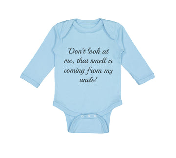 Long Sleeve Bodysuit Baby Don'T Look at Me Funny Humor Boy & Girl Clothes Cotton