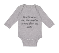 Long Sleeve Bodysuit Baby Don'T Look at Me Funny Humor Boy & Girl Clothes Cotton - Cute Rascals