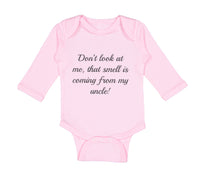 Long Sleeve Bodysuit Baby Don'T Look at Me Funny Humor Boy & Girl Clothes Cotton - Cute Rascals