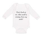 Long Sleeve Bodysuit Baby Don'T Look at Me Funny Humor Boy & Girl Clothes Cotton - Cute Rascals