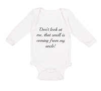 Long Sleeve Bodysuit Baby Don'T Look at Me Funny Humor Boy & Girl Clothes Cotton - Cute Rascals