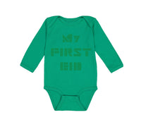 Long Sleeve Bodysuit Baby My First Eid Arabic Arab Boy & Girl Clothes Cotton