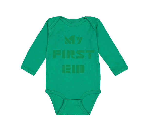 Long Sleeve Bodysuit Baby My First Eid Arabic Arab Boy & Girl Clothes Cotton