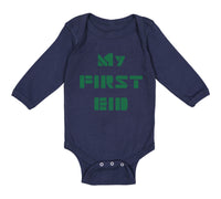 Long Sleeve Bodysuit Baby My First Eid Arabic Arab Boy & Girl Clothes Cotton