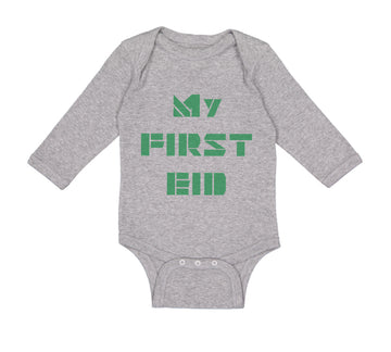 Long Sleeve Bodysuit Baby My First Eid Arabic Arab Boy & Girl Clothes Cotton