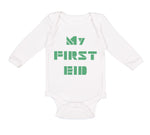 Long Sleeve Bodysuit Baby My First Eid Arabic Arab Boy & Girl Clothes Cotton