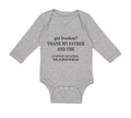 Long Sleeve Bodysuit Baby Got Freedom Thank Father and Us Marines Cotton