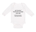 Long Sleeve Bodysuit Baby Got Freedom Thank Father and Us Marines Cotton