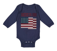 Long Sleeve Bodysuit Baby American Bro 4Th of July Independence Brother Funny - Cute Rascals