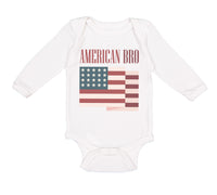 Long Sleeve Bodysuit Baby American Bro 4Th of July Independence Brother Funny - Cute Rascals