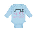 Long Sleeve Bodysuit Baby Little Miss Independent 4Th of July Independence