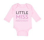 Long Sleeve Bodysuit Baby Little Miss Independent 4Th of July Independence