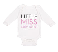 Long Sleeve Bodysuit Baby Little Miss Independent 4Th of July Independence