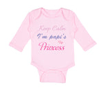 Long Sleeve Bodysuit Baby Keep Calm I'M Papi's Princess Boy & Girl Clothes