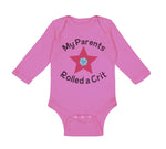 Long Sleeve Bodysuit Baby My Parents Rolled A Crit Funny Humor Cotton