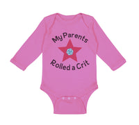 Long Sleeve Bodysuit Baby My Parents Rolled A Crit Funny Humor Cotton