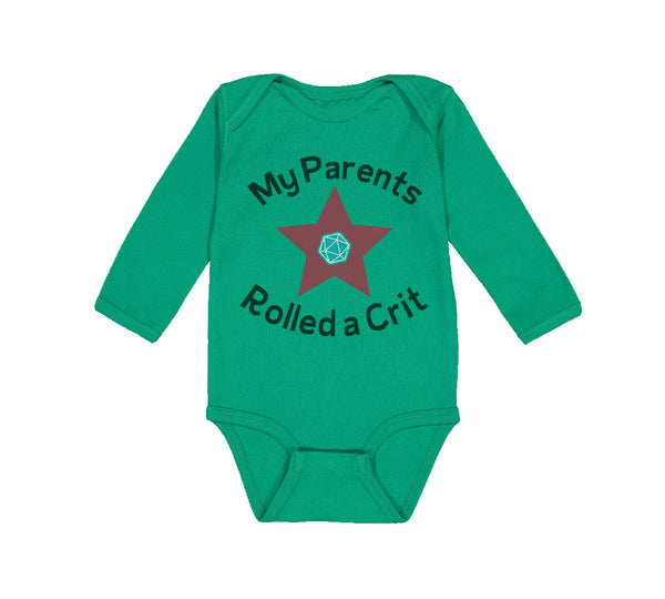 Long Sleeve Bodysuit Baby My Parents Rolled A Crit Funny Humor Cotton