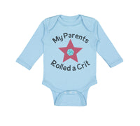 Long Sleeve Bodysuit Baby My Parents Rolled A Crit Funny Humor Cotton