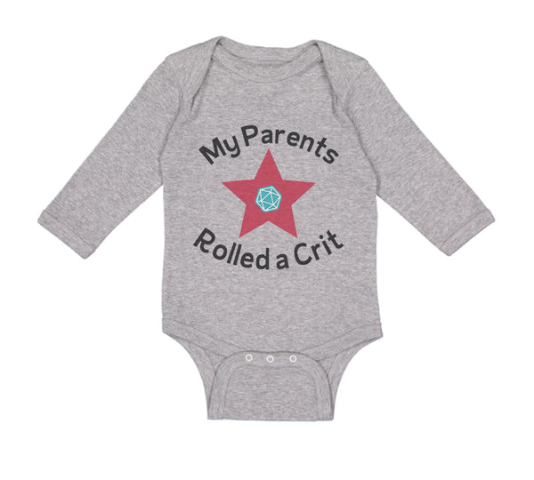 Long Sleeve Bodysuit Baby My Parents Rolled A Crit Funny Humor Cotton