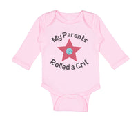 Long Sleeve Bodysuit Baby My Parents Rolled A Crit Funny Humor Cotton