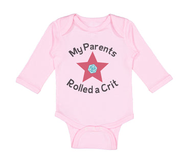 Long Sleeve Bodysuit Baby My Parents Rolled A Crit Funny Humor Cotton