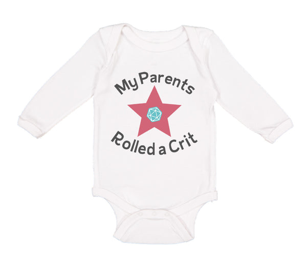 Long Sleeve Bodysuit Baby My Parents Rolled A Crit Funny Humor Cotton