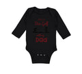 Long Sleeve Bodysuit Baby Born to Disc Golf with My Dad Father's Day Cotton