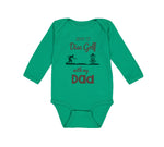 Long Sleeve Bodysuit Baby Born to Disc Golf with My Dad Father's Day Cotton - Cute Rascals