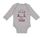 Long Sleeve Bodysuit Baby Born to Disc Golf with My Dad Father's Day Cotton - Cute Rascals