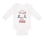 Long Sleeve Bodysuit Baby Born to Disc Golf with My Dad Father's Day Cotton - Cute Rascals