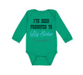Long Sleeve Bodysuit Baby I'Ve Been Promoted to Big Sister Style B Cotton
