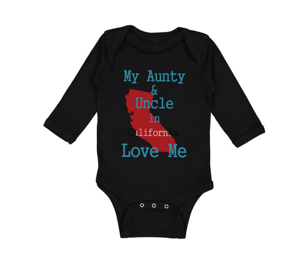 Long Sleeve Bodysuit Baby My Aunt Uncle in California Love Me Boy & Girl Clothes