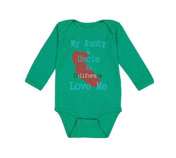 Long Sleeve Bodysuit Baby My Aunt Uncle in California Love Me Boy & Girl Clothes