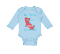 Long Sleeve Bodysuit Baby My Aunt Uncle in California Love Me Boy & Girl Clothes