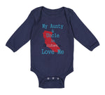 Long Sleeve Bodysuit Baby My Aunt Uncle in California Love Me Boy & Girl Clothes