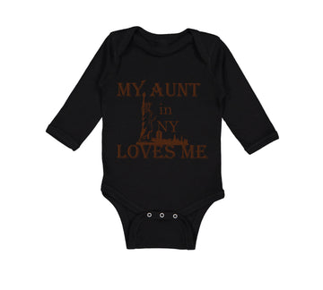 Long Sleeve Bodysuit Baby My Aunt in Ny Loves Me Boy & Girl Clothes Cotton