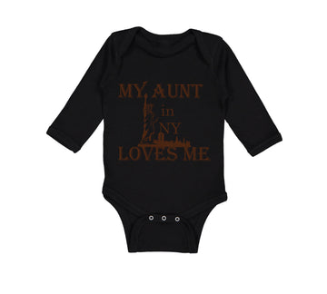 Long Sleeve Bodysuit Baby My Aunt in Ny Loves Me Boy & Girl Clothes Cotton
