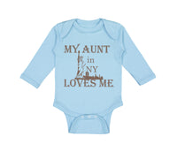 Long Sleeve Bodysuit Baby My Aunt in Ny Loves Me Boy & Girl Clothes Cotton