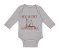 Long Sleeve Bodysuit Baby My Aunt in Ny Loves Me Boy & Girl Clothes Cotton