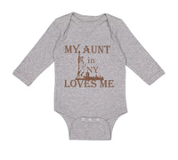 Long Sleeve Bodysuit Baby My Aunt in Ny Loves Me Boy & Girl Clothes Cotton