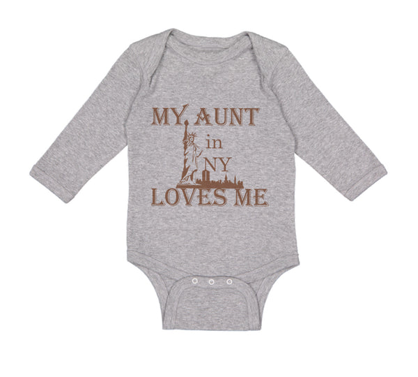 Long Sleeve Bodysuit Baby My Aunt in Ny Loves Me Boy & Girl Clothes Cotton
