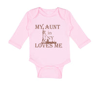 Long Sleeve Bodysuit Baby My Aunt in Ny Loves Me Boy & Girl Clothes Cotton