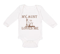 Long Sleeve Bodysuit Baby My Aunt in Ny Loves Me Boy & Girl Clothes Cotton