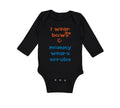 Long Sleeve Bodysuit Baby I Wear Bows Mommy Wears Scrubs Doctor Nurse Cotton