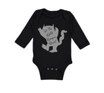 Long Sleeve Bodysuit Baby Let The Wild Rumpus Start Funny Humor Style B Cotton