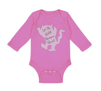 Long Sleeve Bodysuit Baby Let The Wild Rumpus Start Funny Humor Style B Cotton