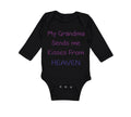 Long Sleeve Bodysuit Baby My Grandma Sends Me Kisses from Heaven Grandmother
