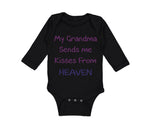 Long Sleeve Bodysuit Baby My Grandma Sends Me Kisses from Heaven Grandmother