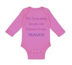 Long Sleeve Bodysuit Baby My Grandma Sends Me Kisses from Heaven Grandmother